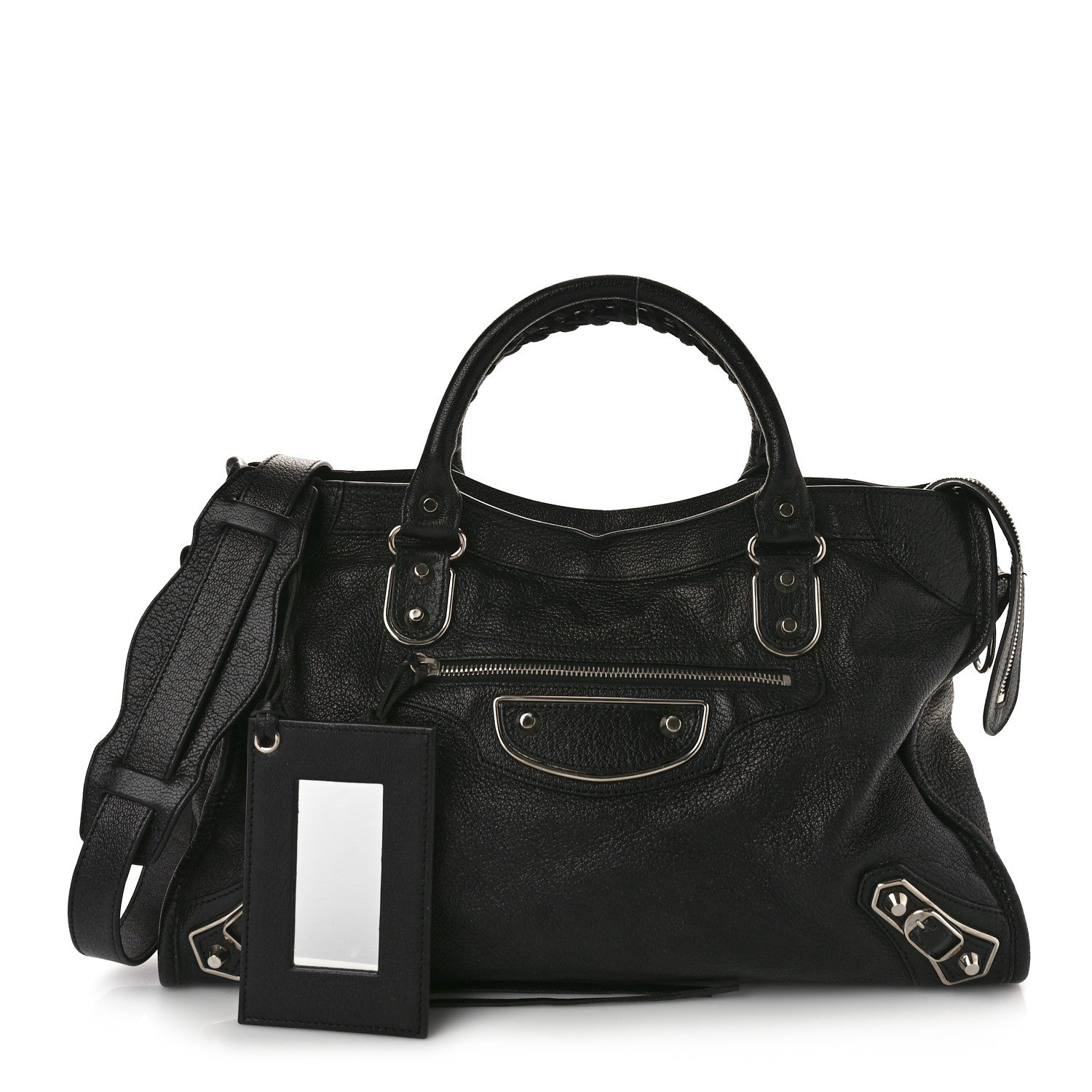 Balenciaga Chevre Silver Metallic Edge Hardware City Black 1 of 13