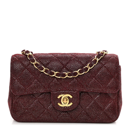 Chanel Iridescent Caviar Quilted Extra Mini Flap Burgundy 1 of 8
