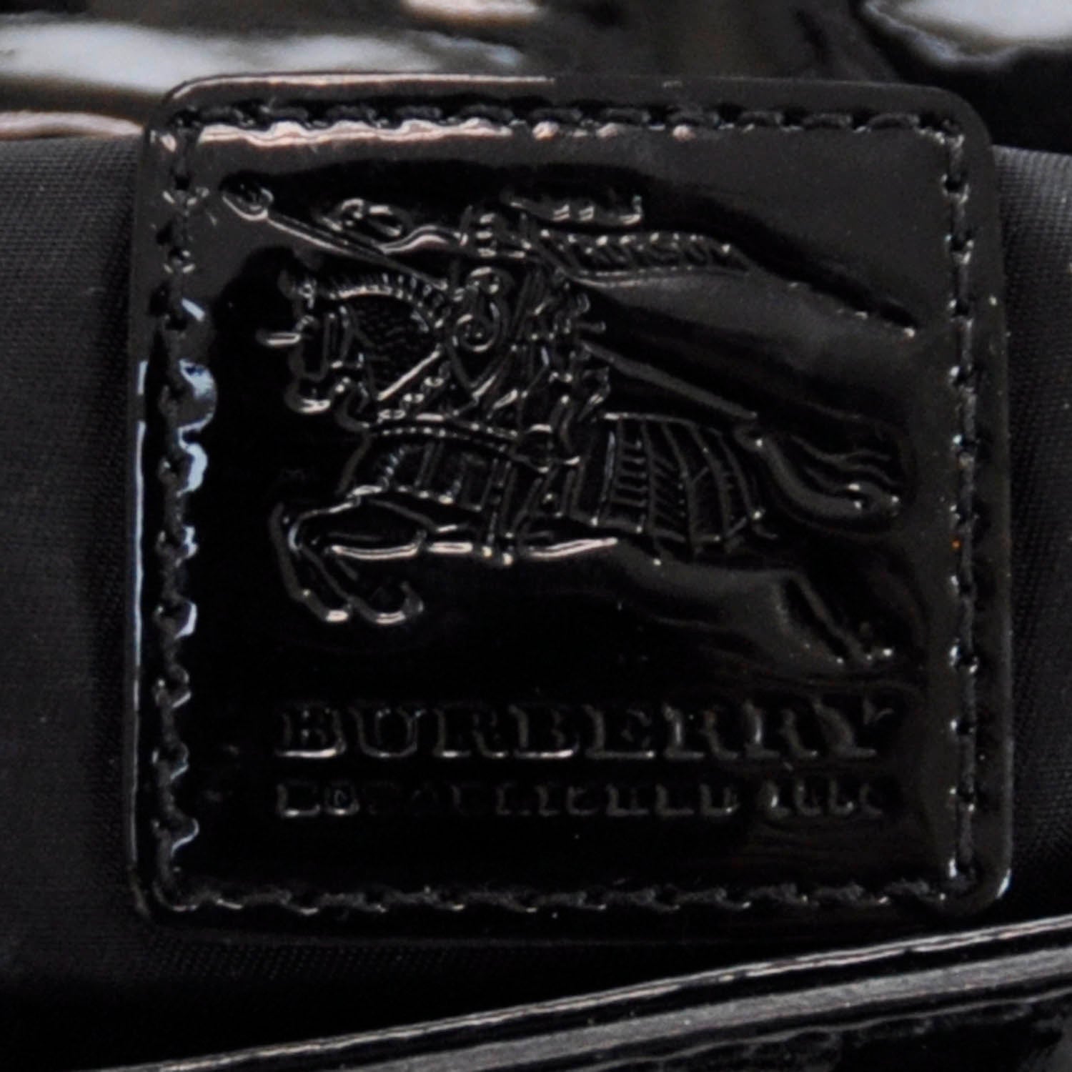 Burberry Patent Glitter Nova Check Bag Black 7 of 8