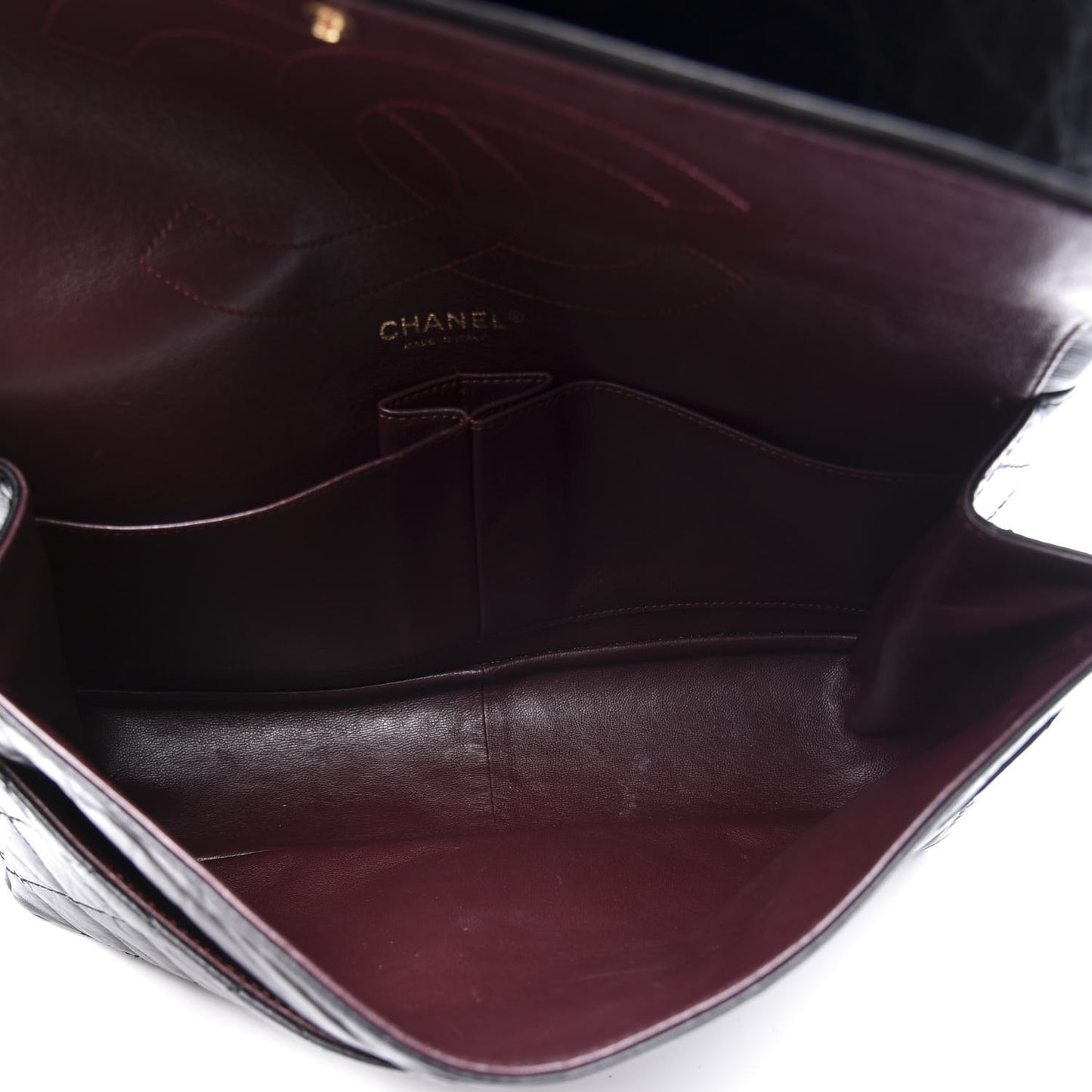 Aged Calfskin Quilted 2.55 Reissue 227 Flap Black