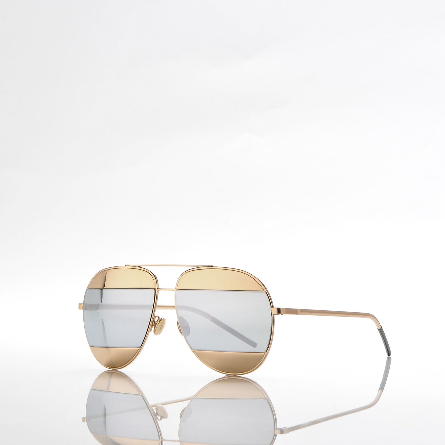 Split 1 Aviator Sunglasses Gold