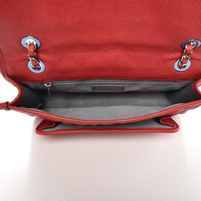 Chanel Caviar Quilted Medium French Riviera Flap Red 6 of 9