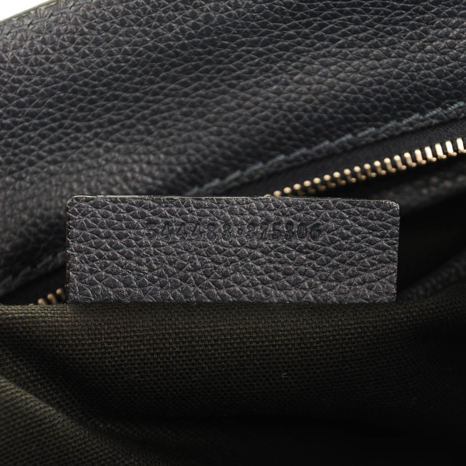 Alexander McQueen Pebbled Calfskin Small Skull Padlock Zip Around Tote Navy 7 of 7
