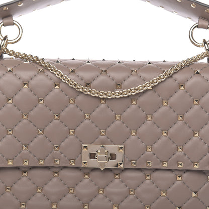 Valentino Garavani Nappa Large Rockstud Spike Shoulder Bag Clay 11 of 11