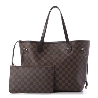 Louis Vuitton Damier Ebene Neo Neverfull MM Rose Ballerine 1 of 11