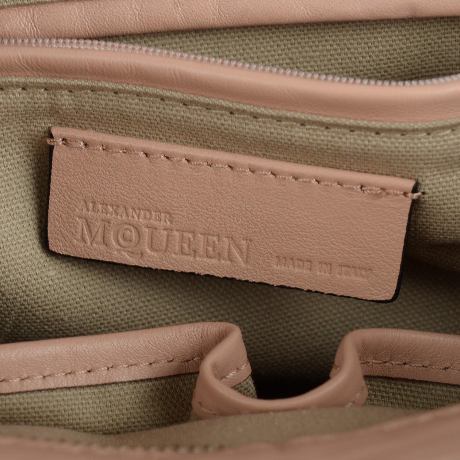 Alexander McQueen Calfskin Small Skull Padlock Zip Around Tote Boudoir 7 of 8