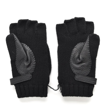 Hermes Cashmere Deerskin Baltimore Gloves S Black 2 of 5