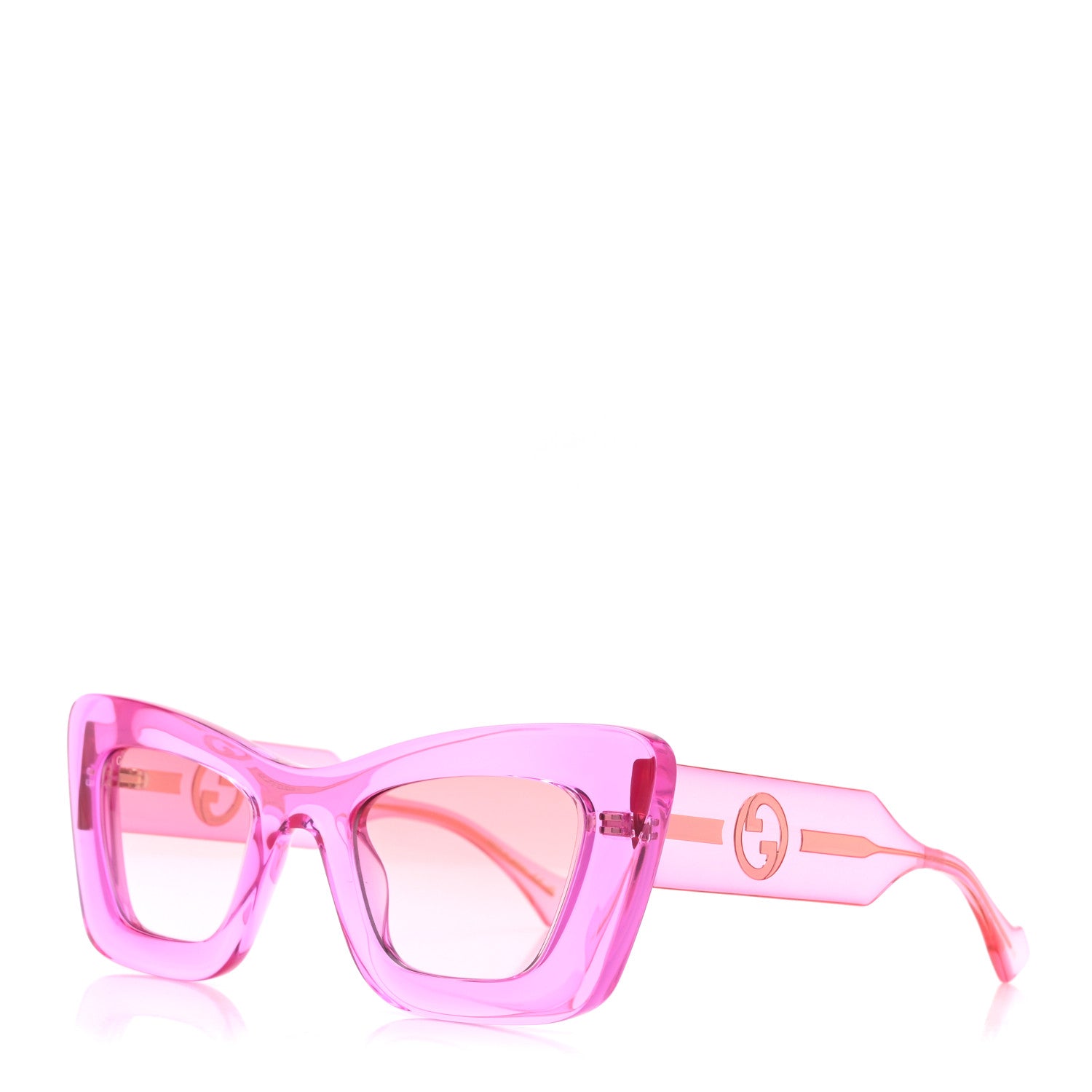 Gucci Acetate Injection Cat Eye Sunglasses GG1552S Purple 1 of 8