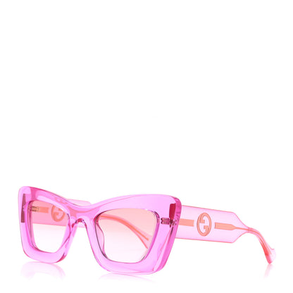 Gucci Acetate Injection Cat Eye Sunglasses GG1552S Purple 1 of 8
