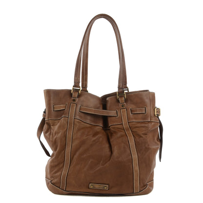 Burberry Washed Lambskin Tote Brown 1 of 9