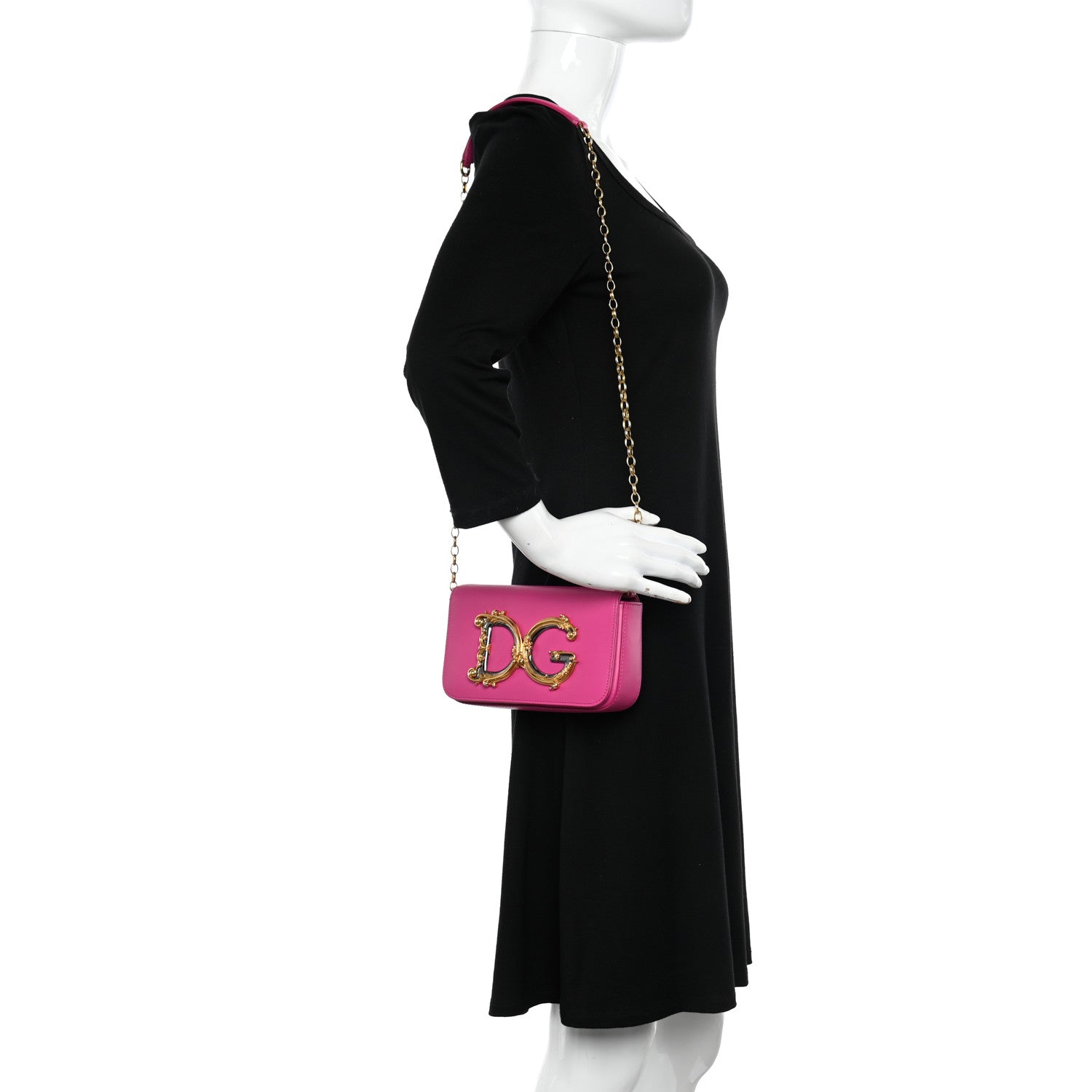 Dolce & Gabbana Nappa DG Girls Shoulder Bag Pink 2 of 9