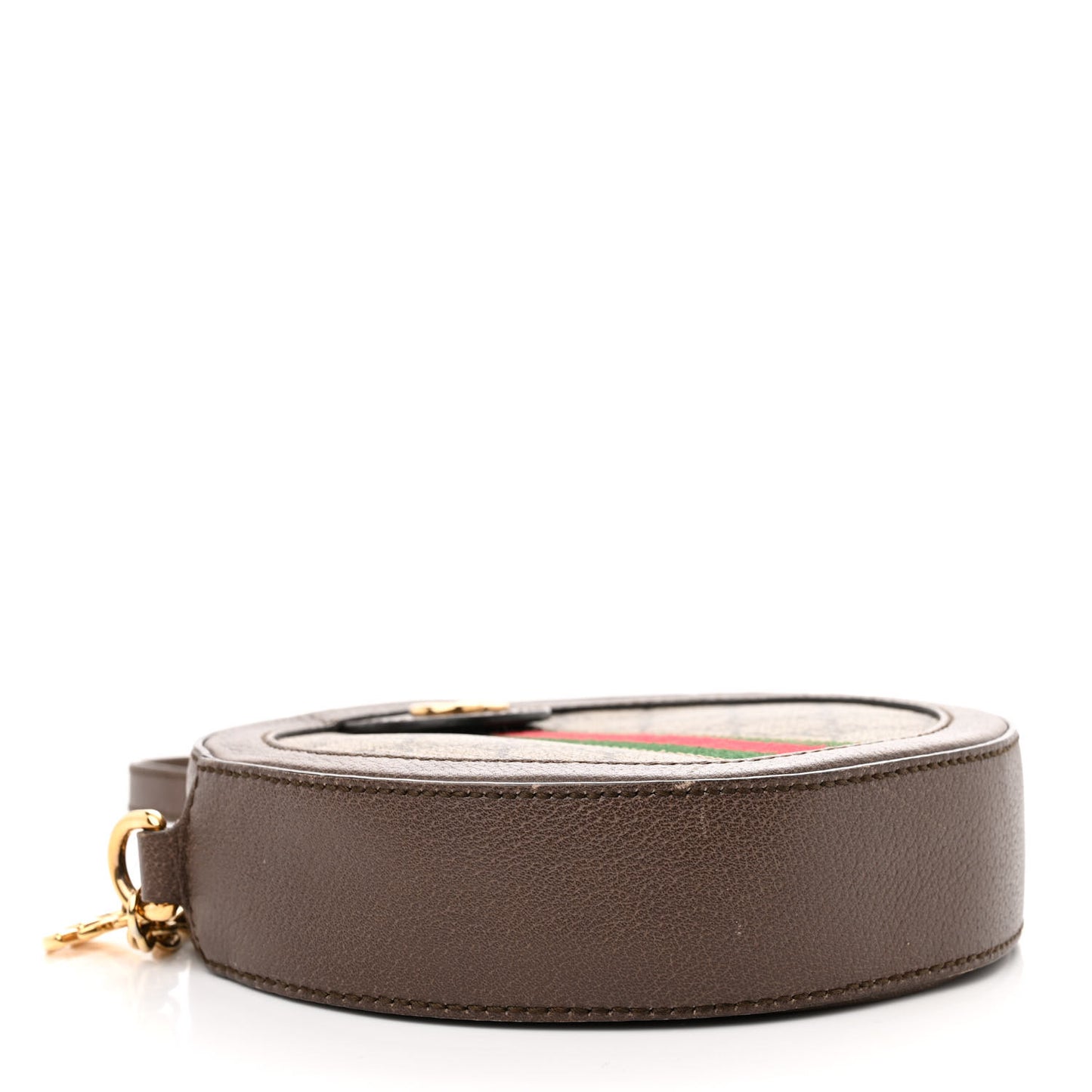 GG Supreme Monogram Web Mini Ophidia Round Shoulder Bag Brown