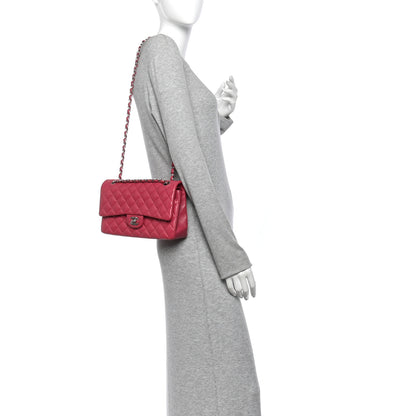 Chanel Lambskin Quilted Medium Double Flap Dark Pink 2 of 11