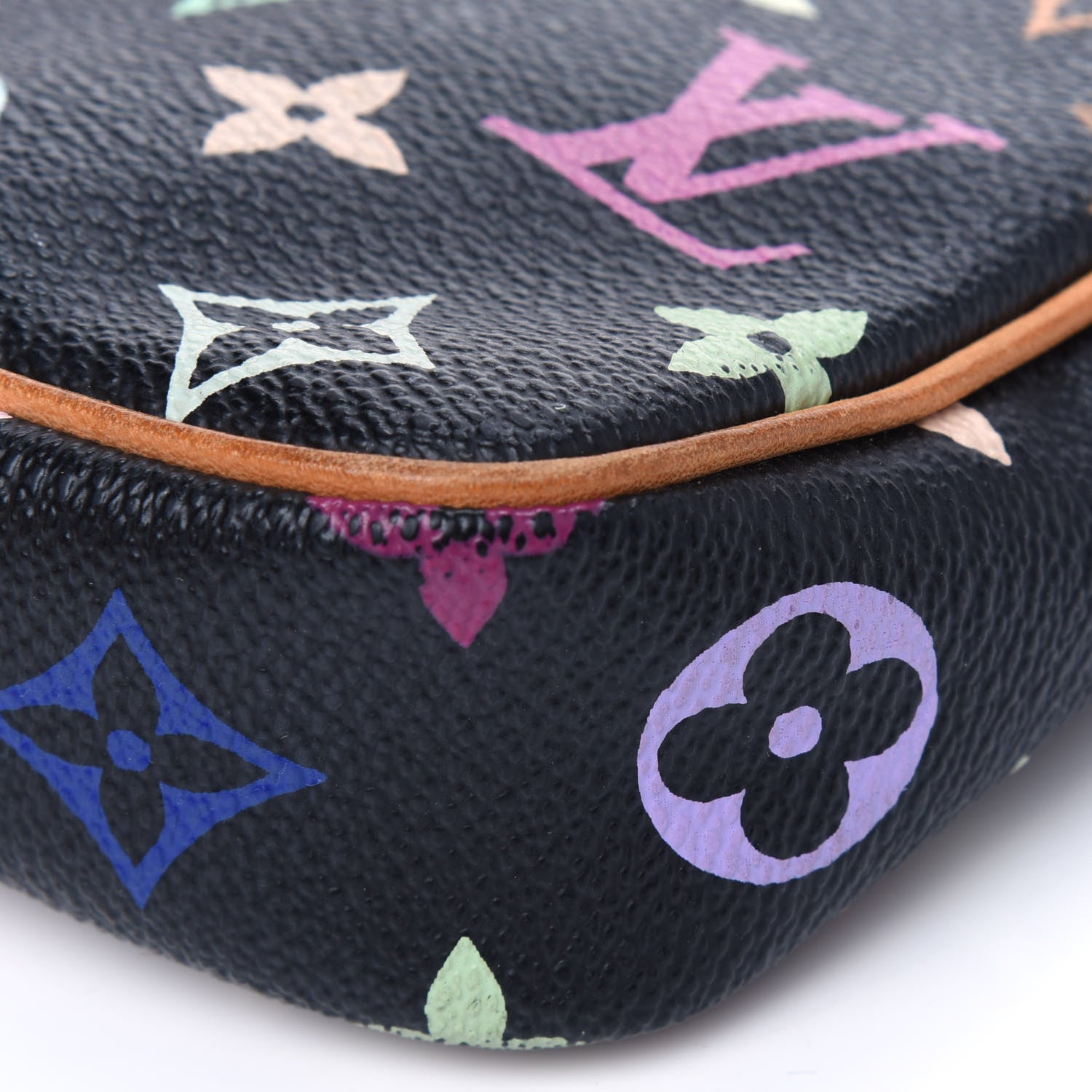 Louis Vuitton Monogram Multicolor Pochette Accessories Black 7 of 11