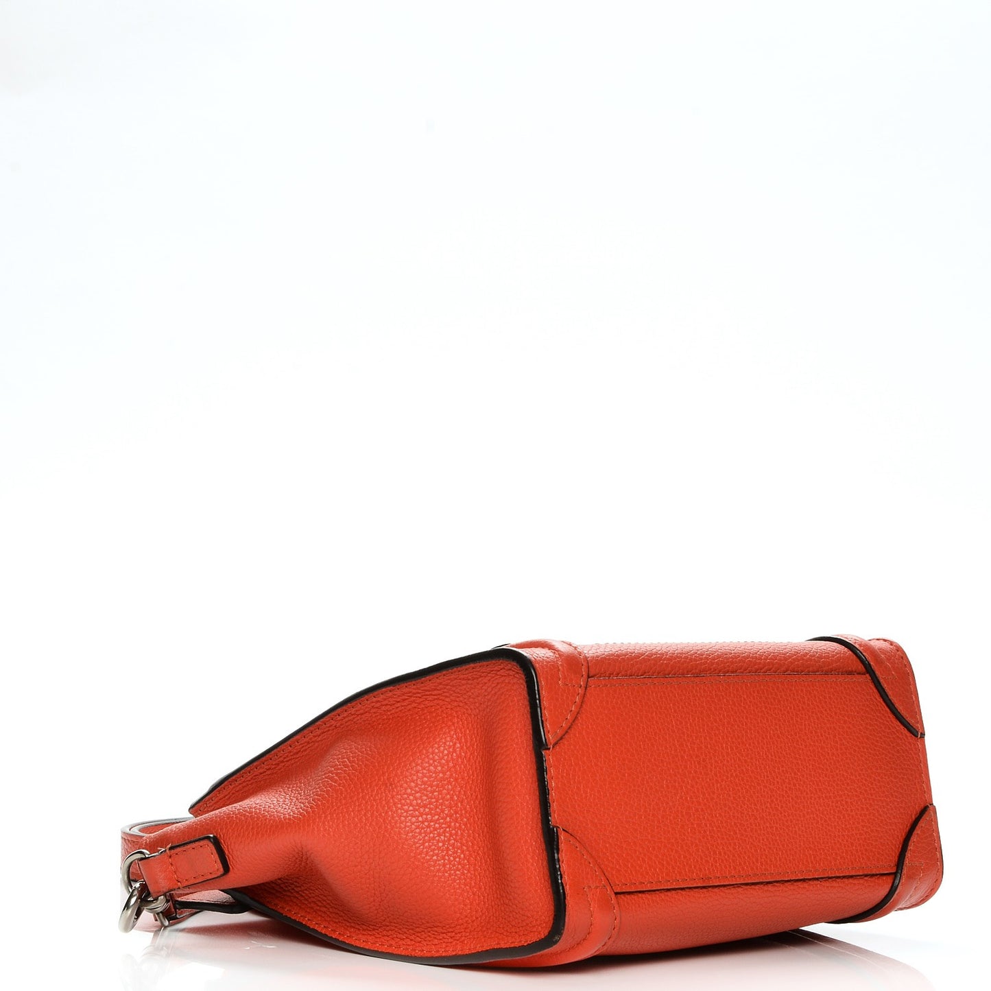 Drummed Calfskin Nano Luggage Vermillion