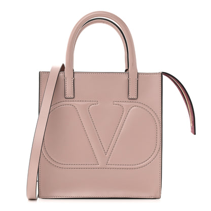 Valentino Garavani Calfskin VLogo Small Walk Tote Poudre 1 of 9