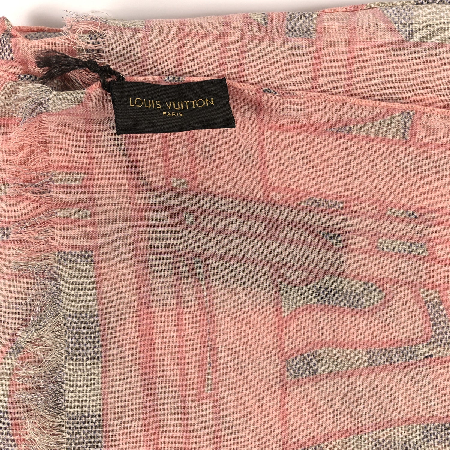 Louis Vuitton Silk Damier Azur Tahitienne Square Scarf 3 of 3