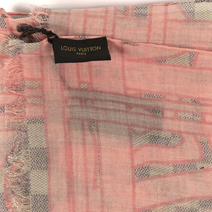 Louis Vuitton Silk Damier Azur Tahitienne Square Scarf 3 of 3