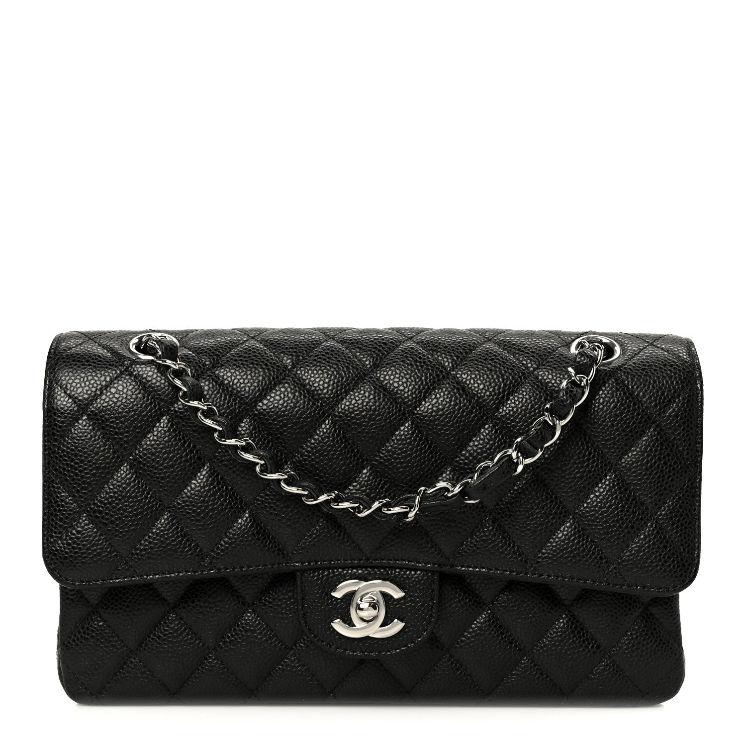 Chanel Caviar Quilted Medium Double Flap Black 1 of 12