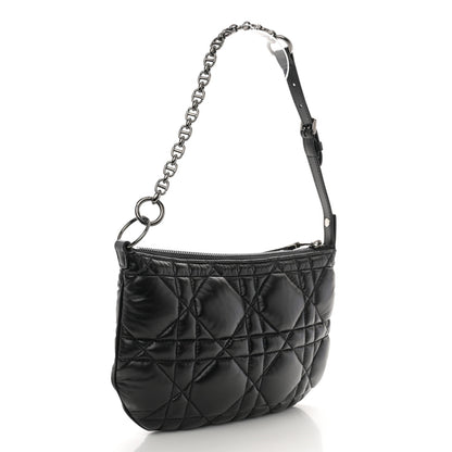 Christian Dior Calfskin Macrocannage Mini Dior Caro Tulip Bag Black 3 of 11