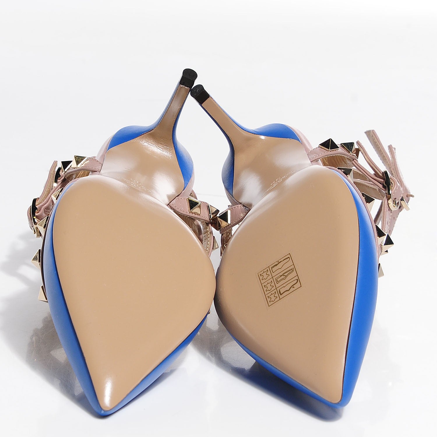 Valentino Garavani Nappa Rockstud Ankle Strap 65mm Pumps 36 Light Sapphire Poudre 5 of 6
