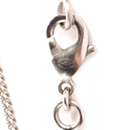 Chanel Crystal Large CC Necklace Silver 5 of 6