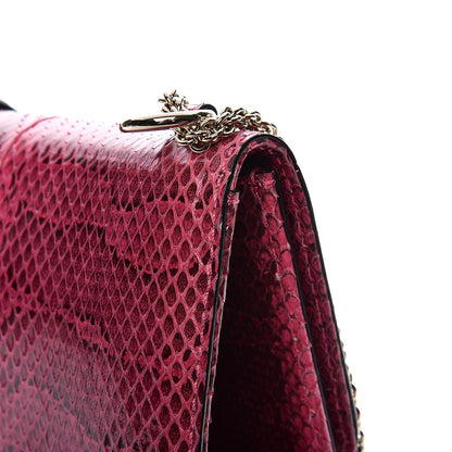 Valentino Garavani Python Large Glam Lock Rockstud Flap Pop Fuxia 13 of 13