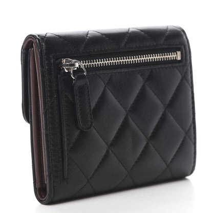 Chanel Lambskin Quilted Compact Flap Wallet Black 3 of 11
