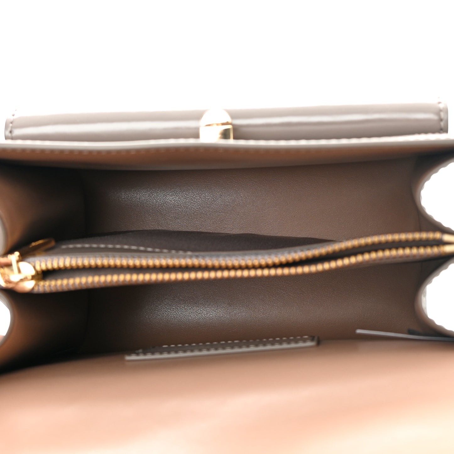 Shiny Calfskin Uptown Shoulder Bag Iron