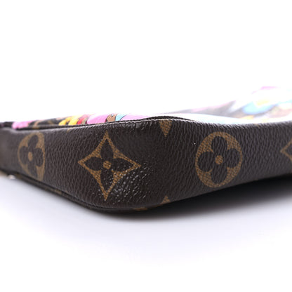 Louis Vuitton Monogram 2021 Christmas Animation Japanese Garden Mini Pochette Accessories Wisteria Pink 8 of 9
