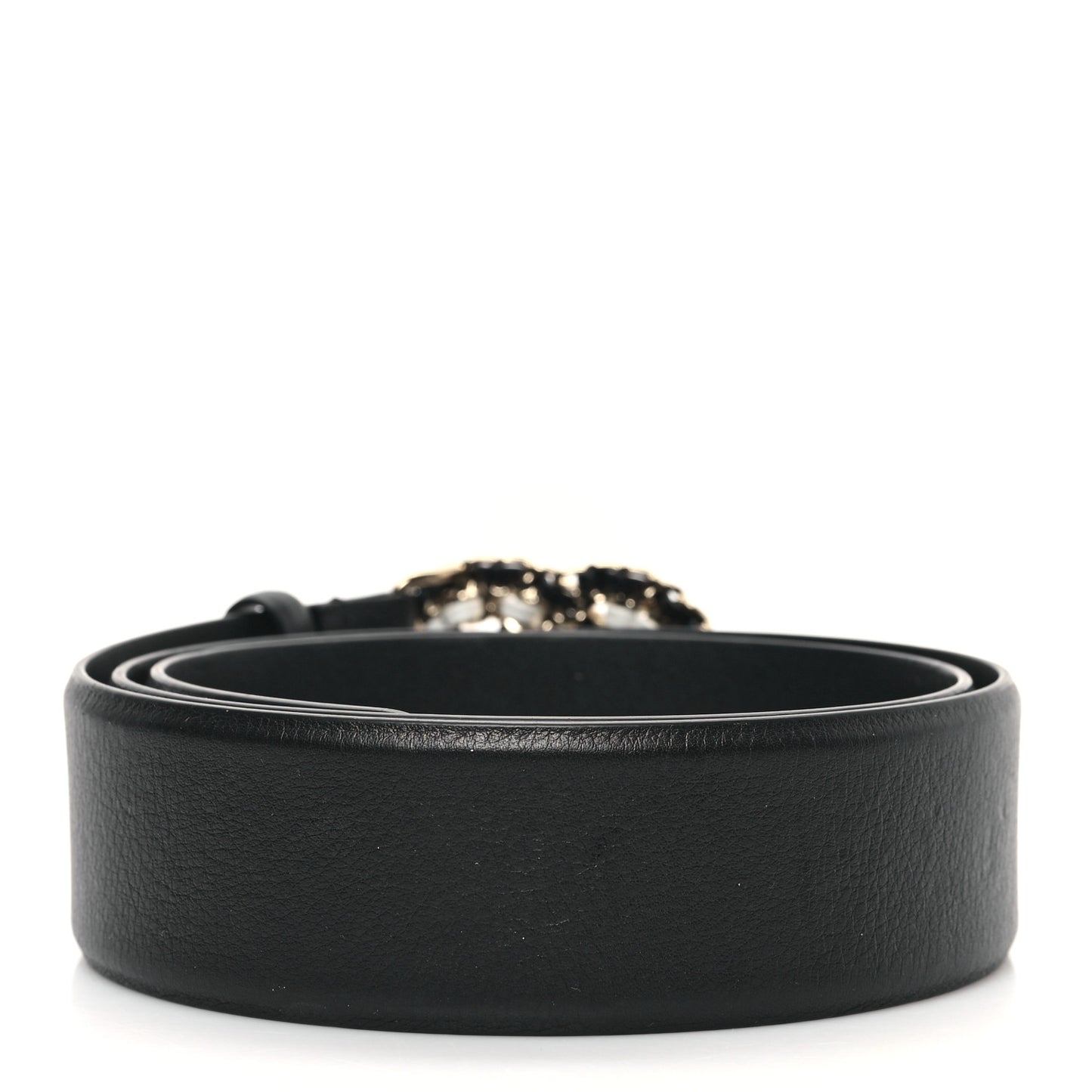 Calfskin CC Chain Belt 85 34 Black