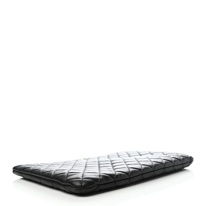 Chanel Lambskin Quilted Large Cosmetic Case Black 4 of 8