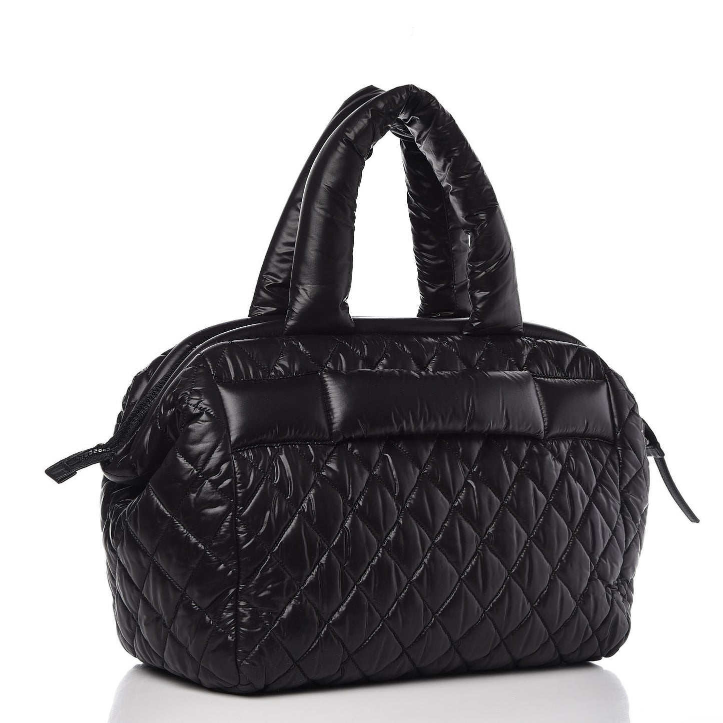 Nylon Quilted Coco Cocoon Bowler Black