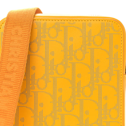 Christian Dior Calfskin Oblique Galaxy Perforated World Tour Messenger Pouch Yellow 8 of 10