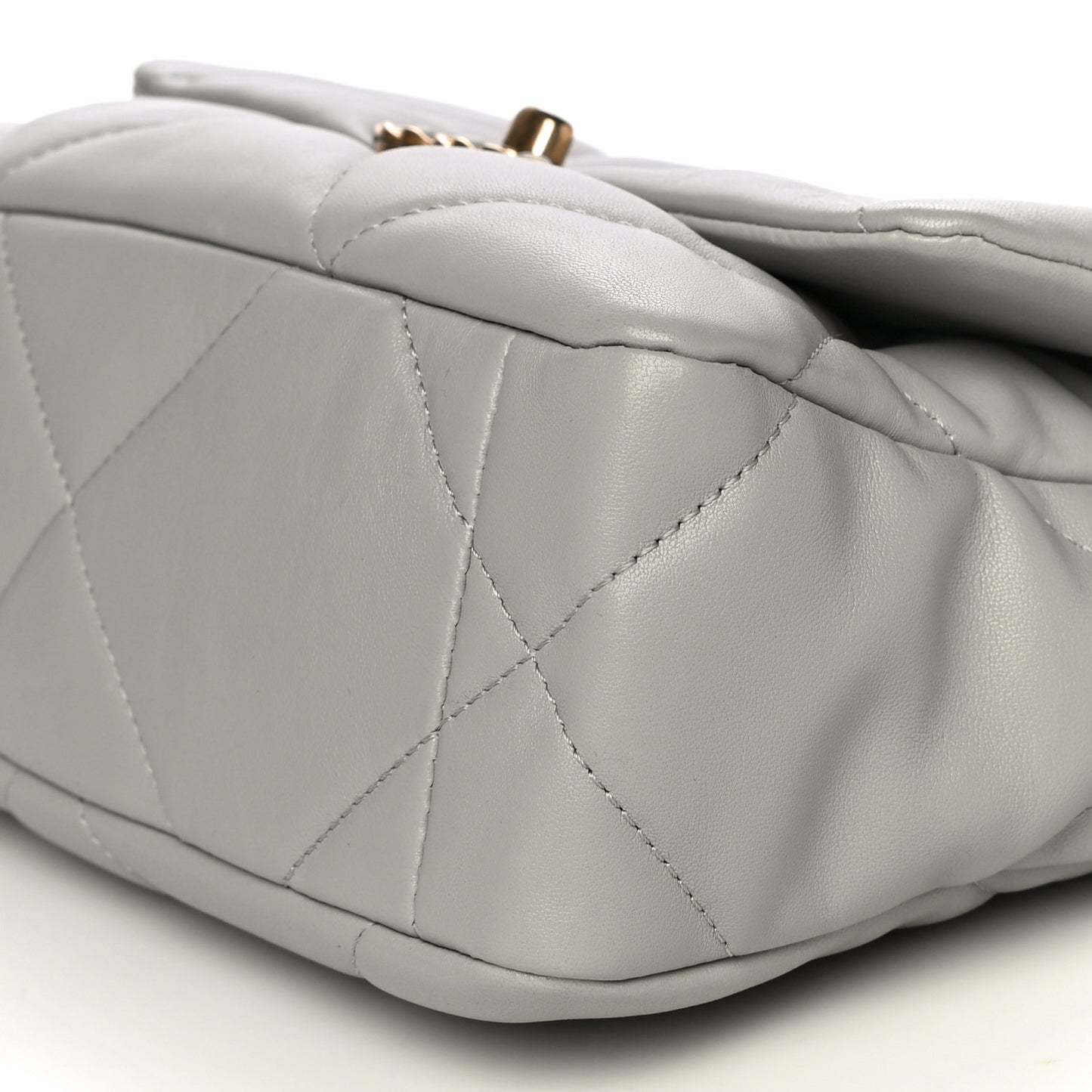 Lambskin Quilted Medium Chanel 19 Flap Grey