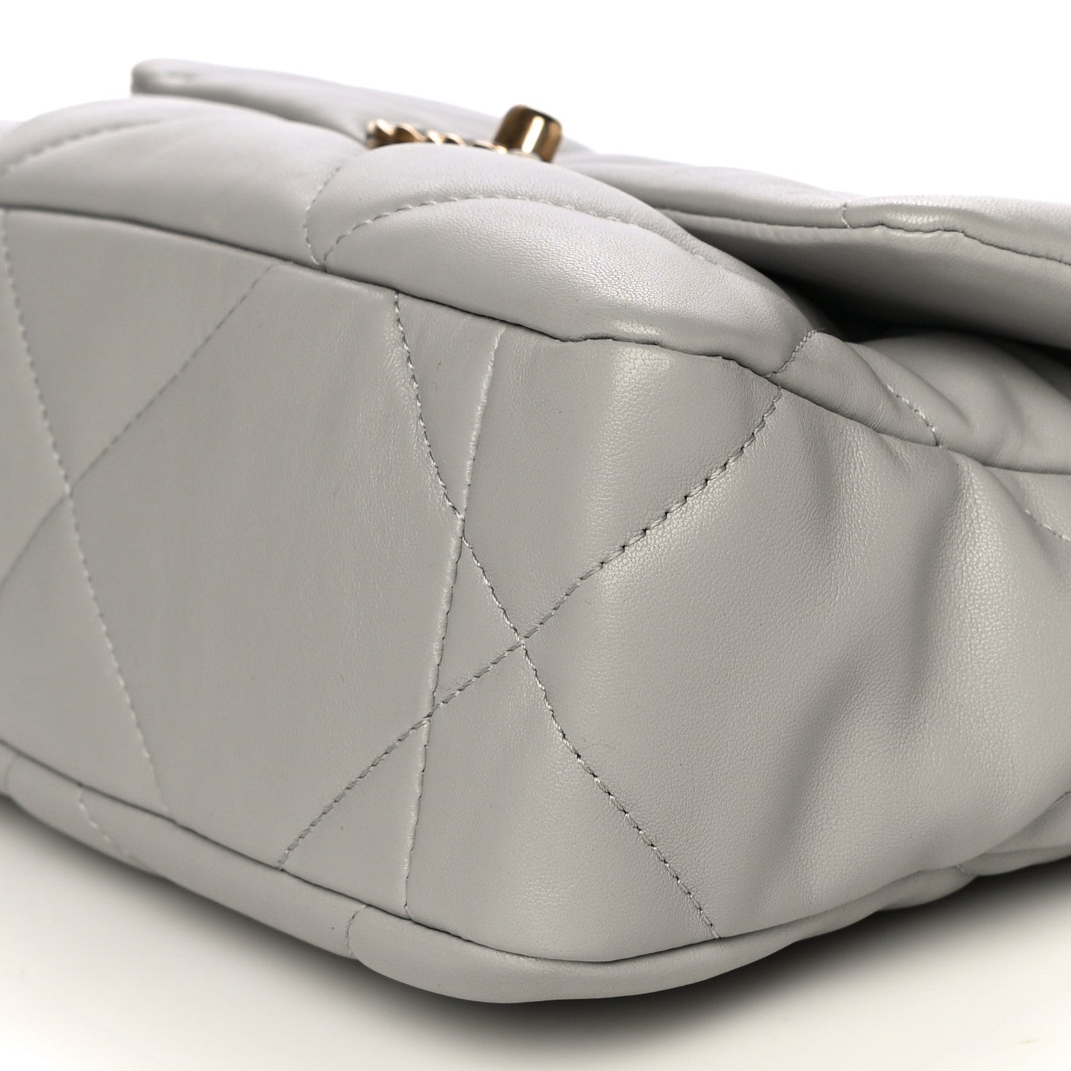 Chanel Lambskin Quilted Medium Chanel 19 Flap Grey 8 of 11