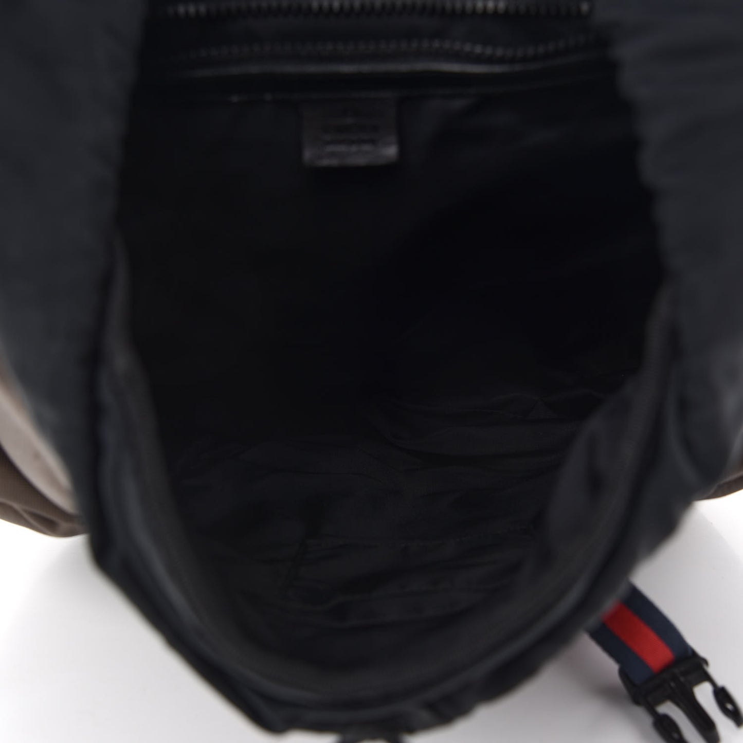 Techno Canvas Web Double Buckle Backpack Brown