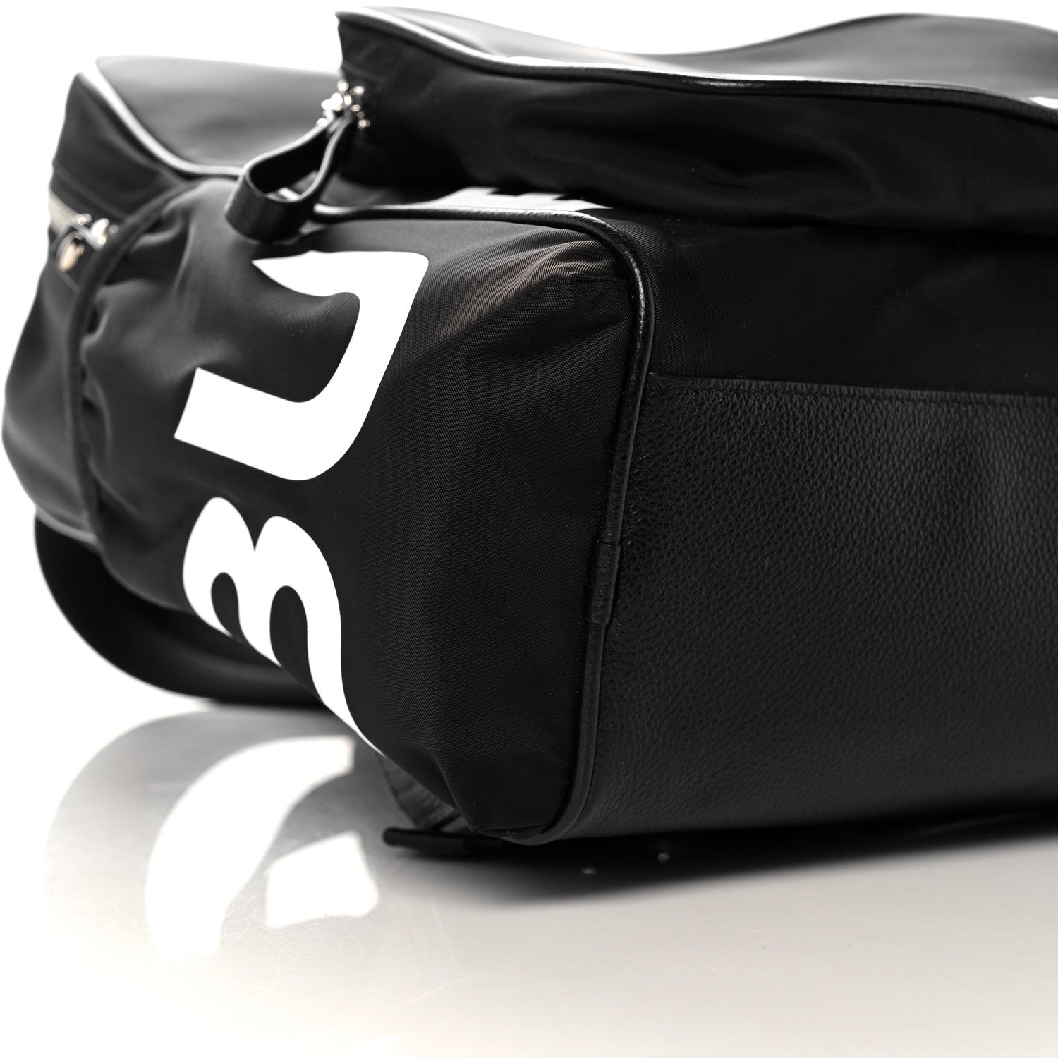 Burberry Nylon Logo Print Backpack Black 8 of 9