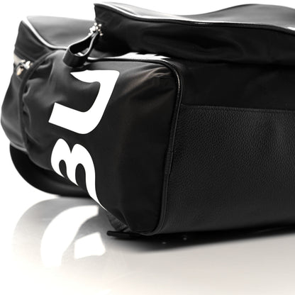 Burberry Nylon Logo Print Backpack Black 8 of 9