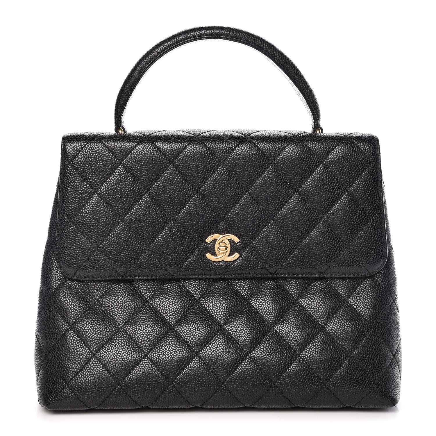 Chanel Caviar Quilted Jumbo Kelly Flap Black 1 of 9