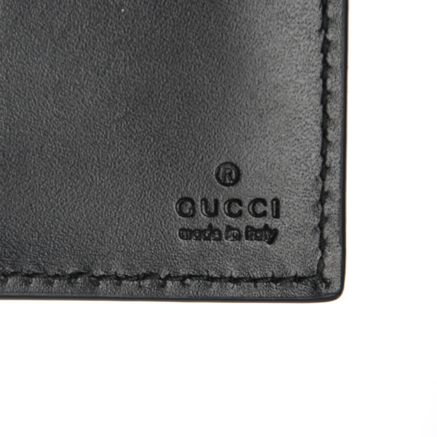 Guccissima Signature Passport Case Black