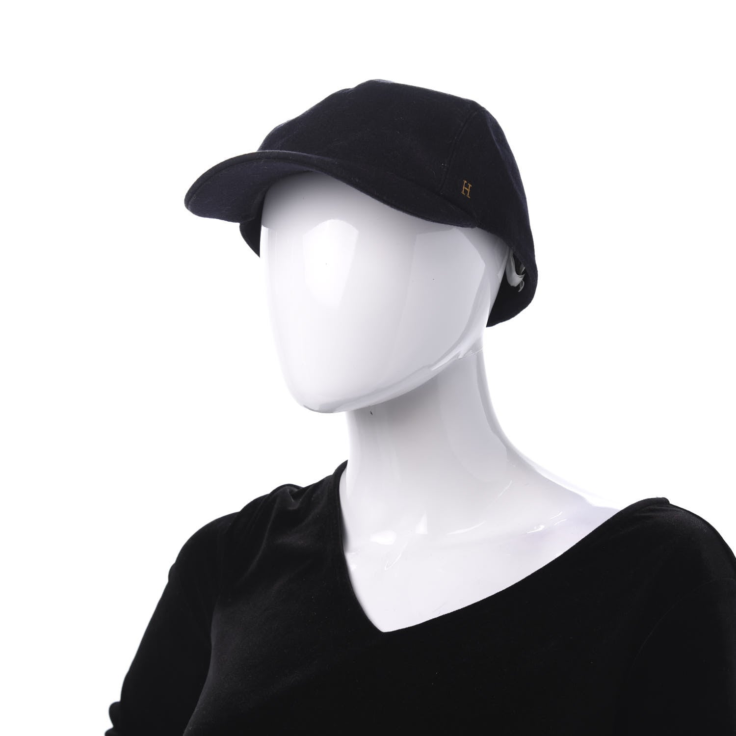 Hermes Cashmere Cap 59 Black 2 of 8