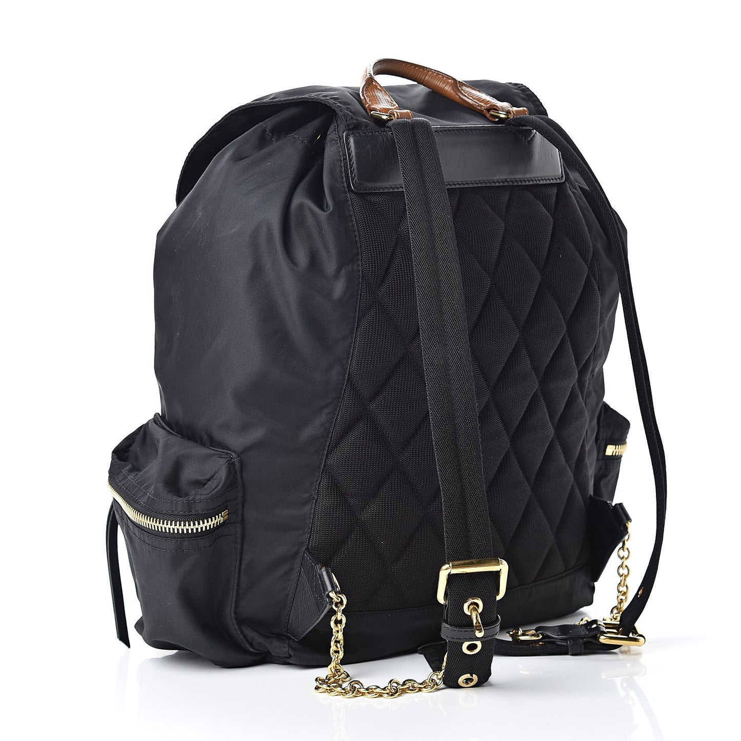 Nylon Large Rucksack Backpack Black