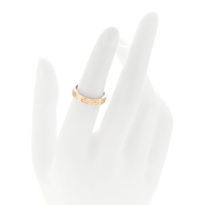 Cartier 18K Pink Gold Diamond 4mm LOVE Wedding Band Ring 50 5.25 2 of 4