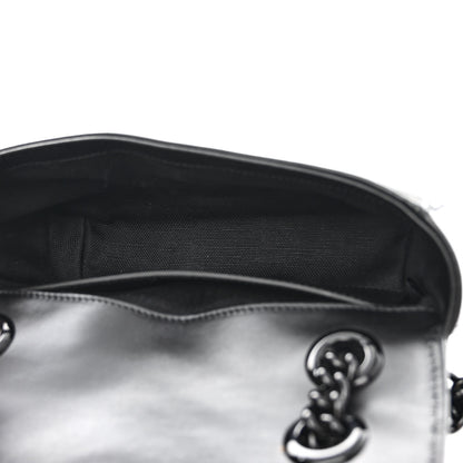 Gucci Calfskin Matelasse Monochrome Mini GG Marmont Shoulder Bag Black 5 of 10