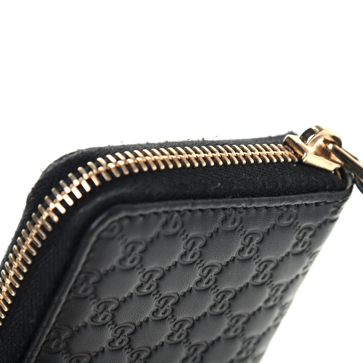 Microguccissima Zip Around Card Case Black