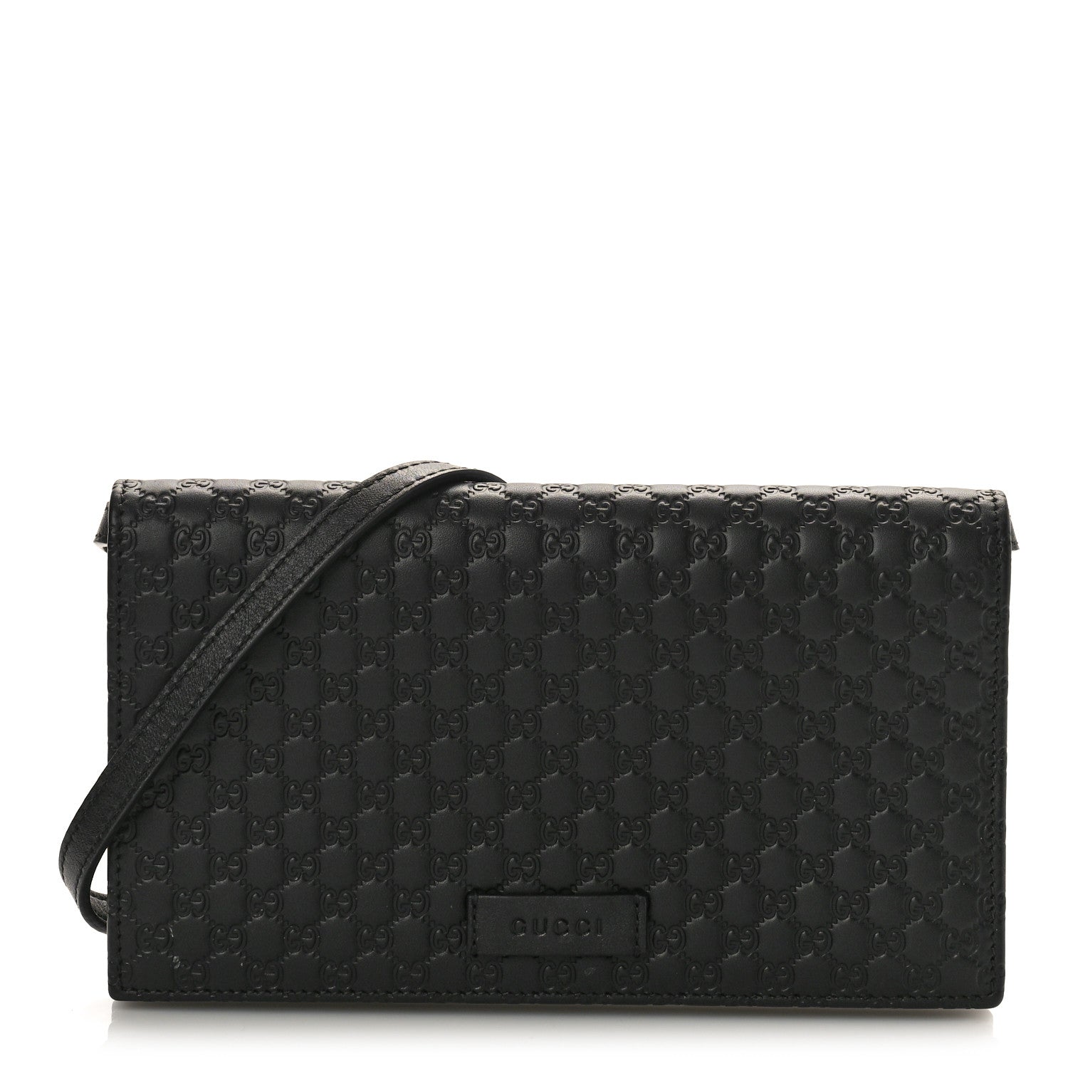 Gucci Microguccissima Crossbody Wallet Black 1 of 8