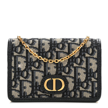 Christian Dior Oblique Nano 30 Montaigne Pouch Blue 1 of 10