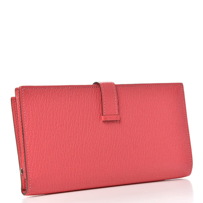 Hermes Chevre Mysore Bearn Gusset Wallet Rose Azalee 3 of 6