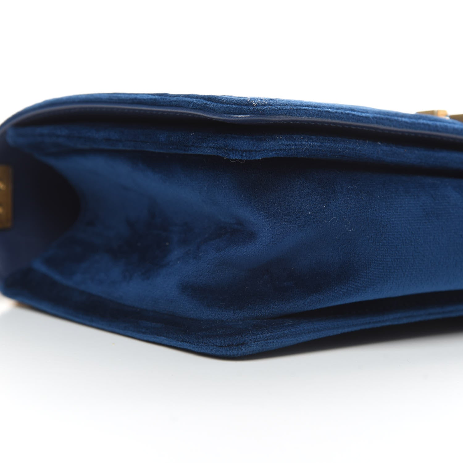 Chanel Velvet Quilted Medium Boy Flap Dark Blue 9 of 14
